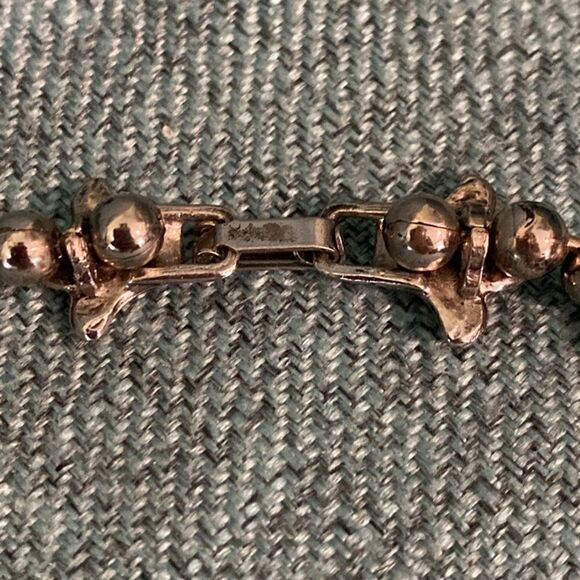 Vintage Goldette Faux Silver Turquoise Necklace - Picture 7 of 8